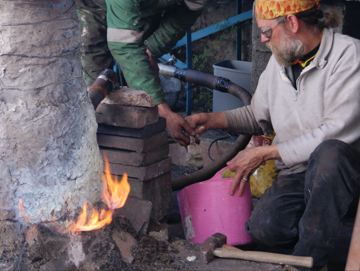 Image of people using a kiln