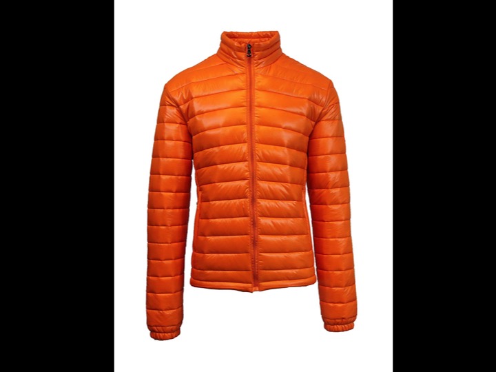 Orange puffa jacket